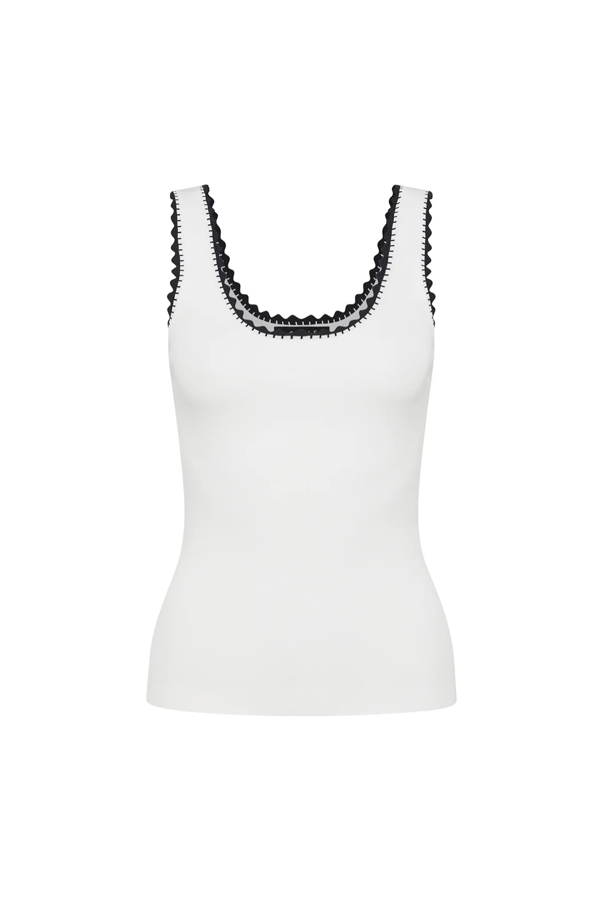 CREPE KNIT TANK WHITE