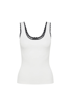 CREPE KNIT TANK WHITE