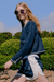 CROPPED BOUCLE JACKET NAVY