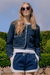 CROPPED BOUCLE JACKET NAVY