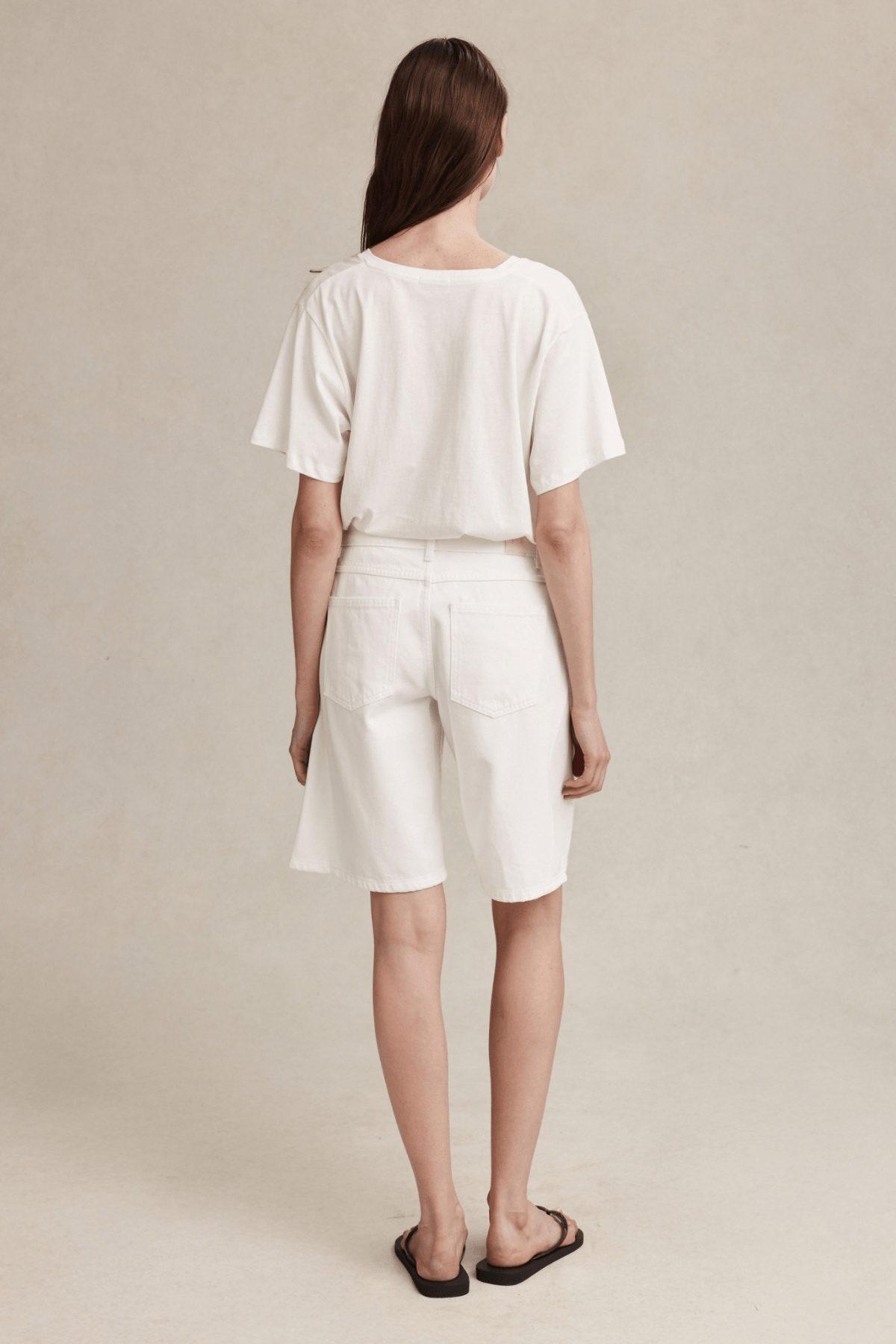 CROSS STITCH JEAN SHORT BLANC
