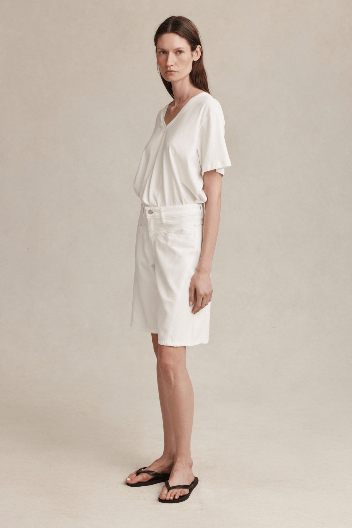 CROSS STITCH JEAN SHORT BLANC