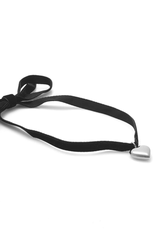 CUPID CHOKER BLACK/SILVER