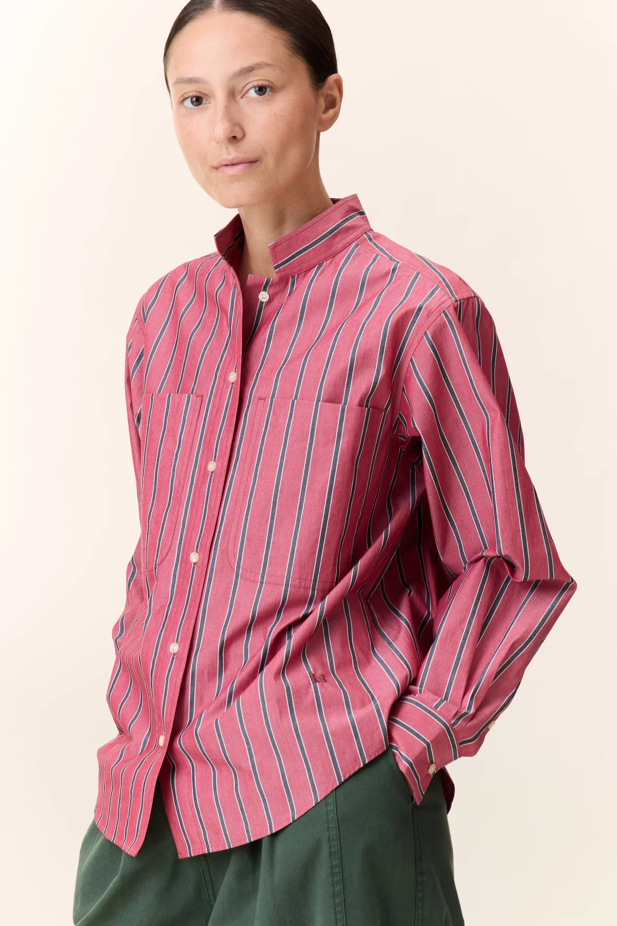 CYRIEL STRIPE SHIRT PINK