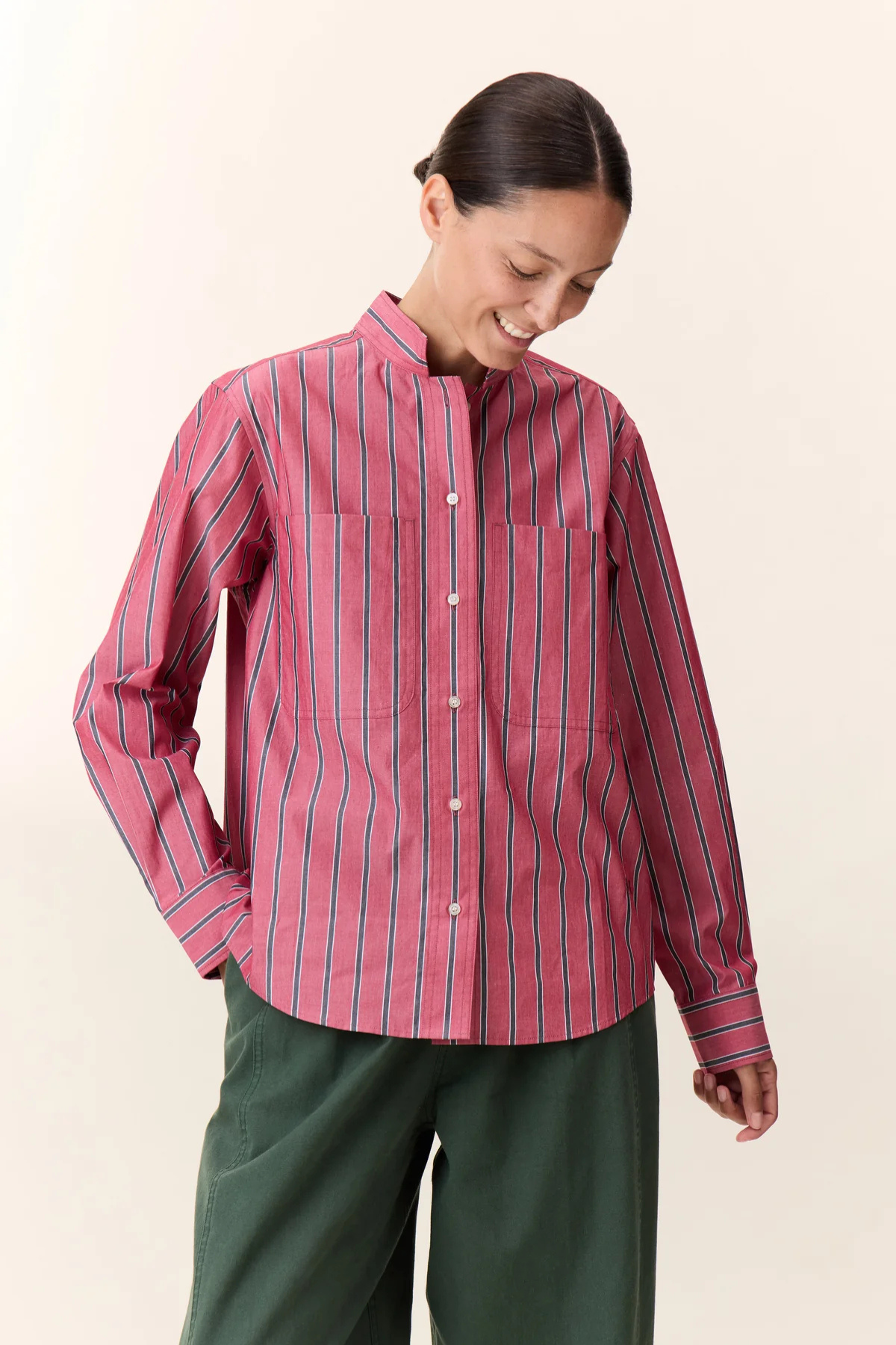 CYRIEL STRIPE SHIRT PINK