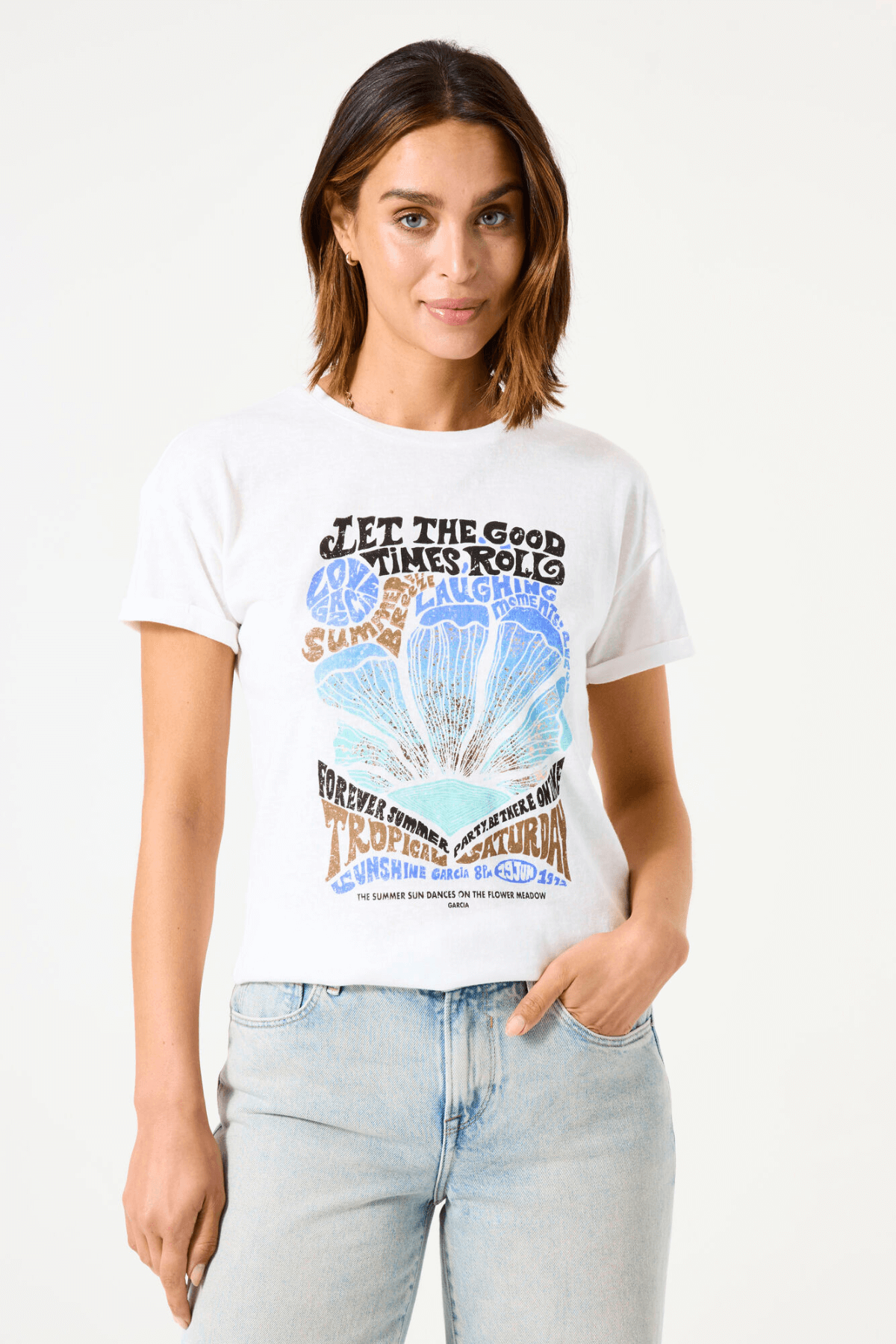 D50007 LADIES T-SHIRT OFF WHITE