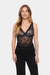DAISY SINGLET TOP BLACK