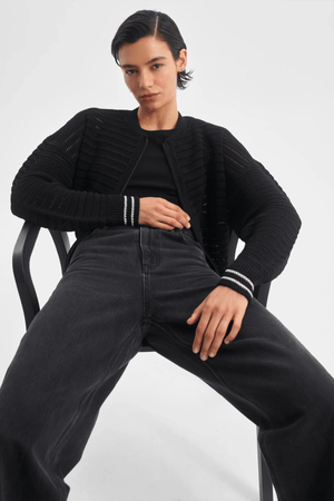 DALLAS KNIT JACKET BLACK