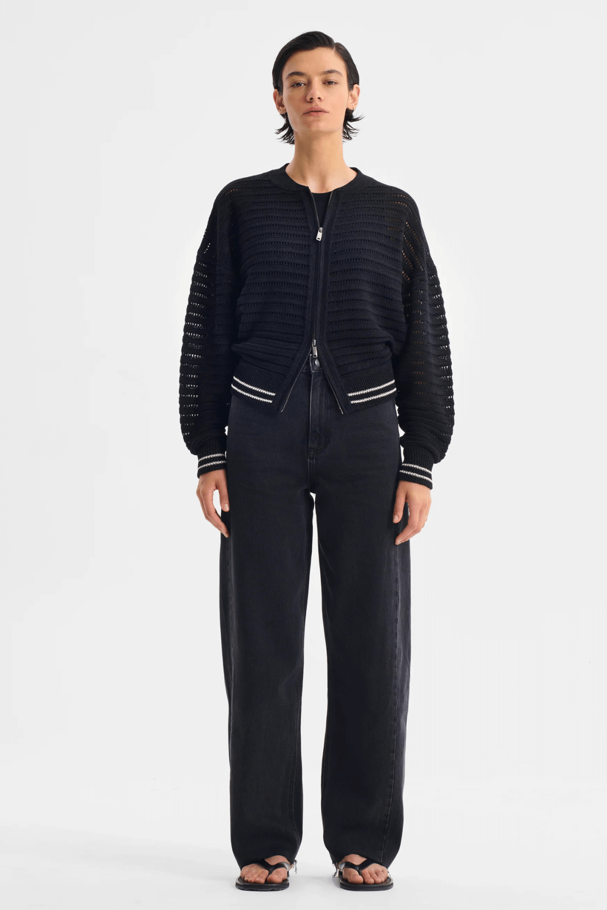 DALLAS KNIT JACKET BLACK