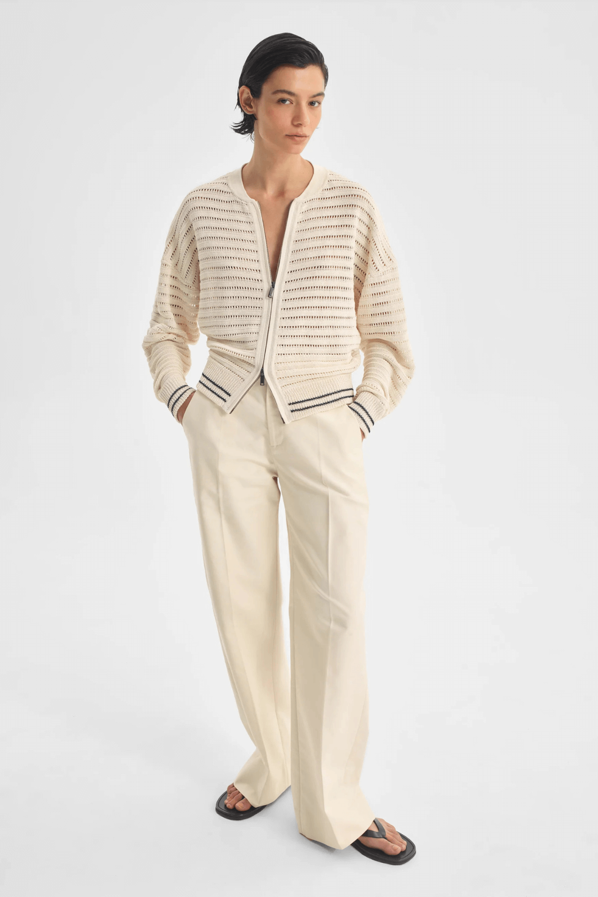 DALLAS KNIT JACKET MILK