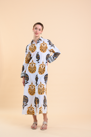 DANICA DRESS BLACK/GOLD