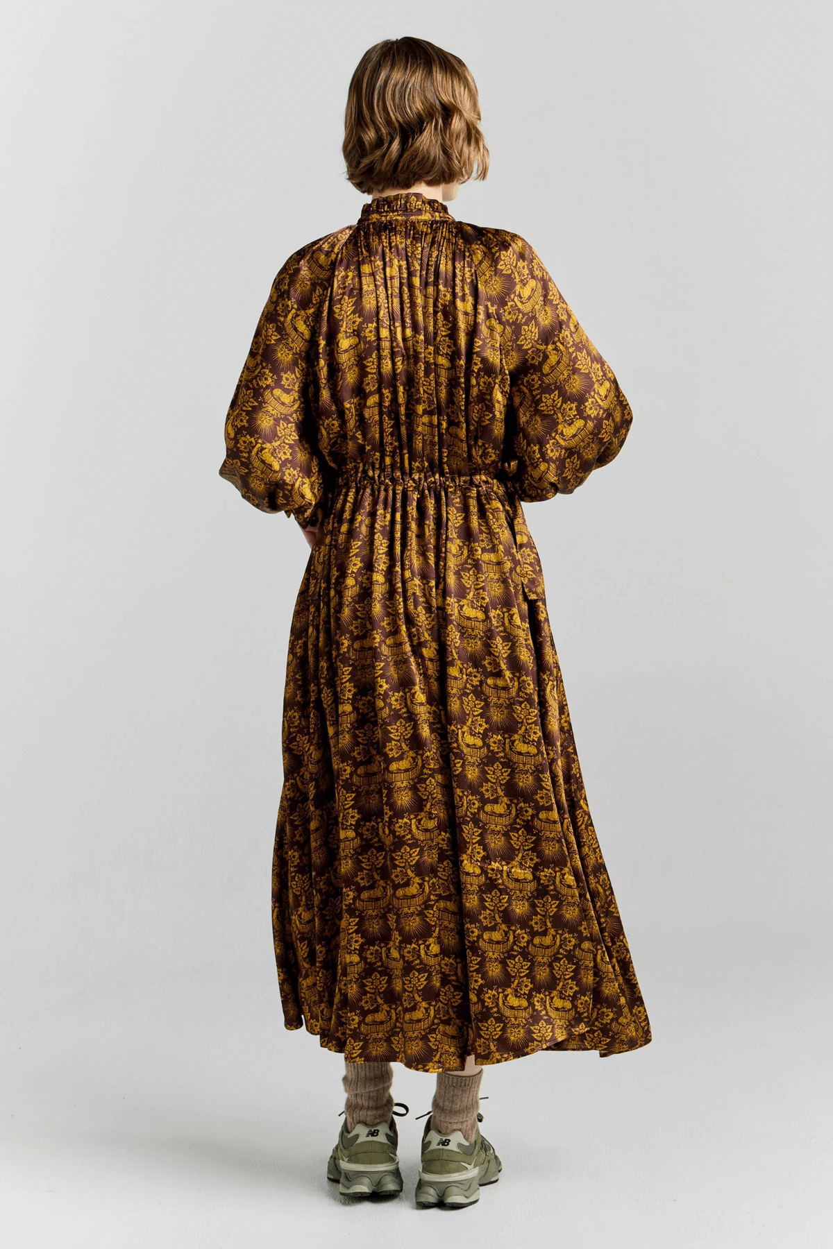 DELUGE DRESS CHOCOLATE MULTI