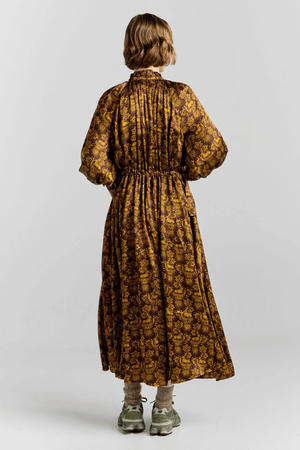 DELUGE DRESS CHOCOLATE MULTI