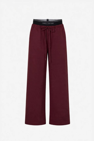 DIA ELASTIC DETAIL PANT BURGUNDY