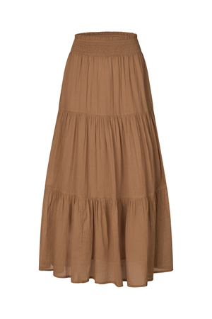 DIAMOND MAXI SKIRT CAMEL