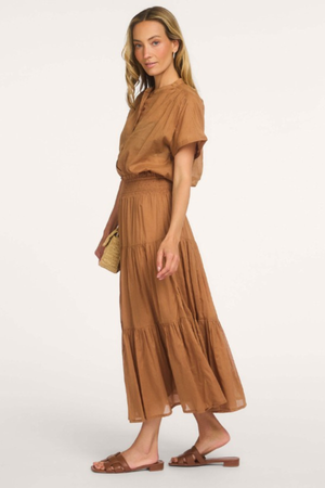 DIAMOND MAXI SKIRT CAMEL