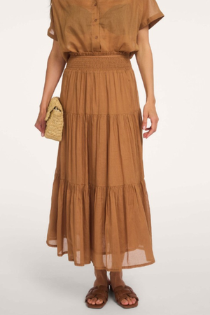 DIAMOND MAXI SKIRT CAMEL