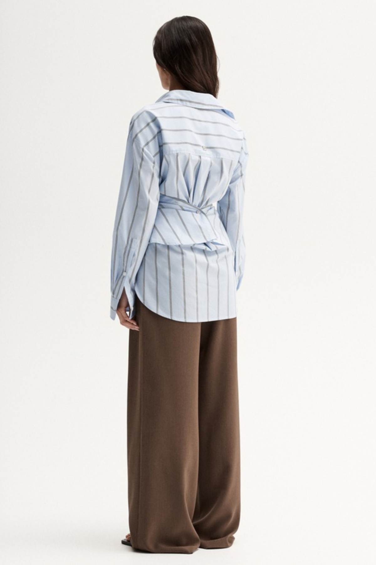 DOMINIC WRAP SHIRT BLUE STRIPE