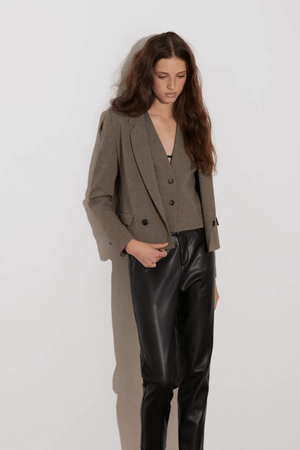 DOUBLE BREASTED JACKET VINTAGE BROWN