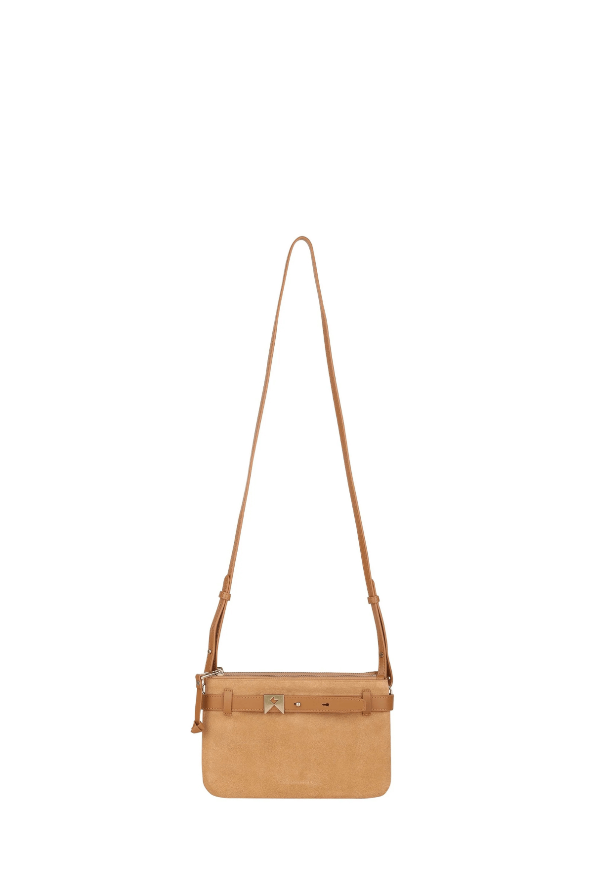 RIDER DOUBLE ZIP POUCH TAN