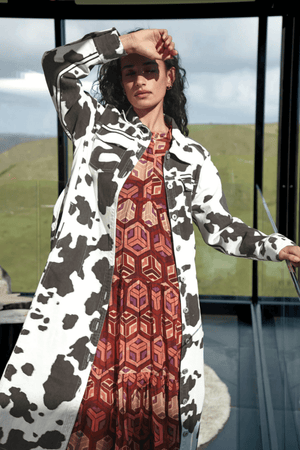 DRESSING AROUND DRESS BROWN COW