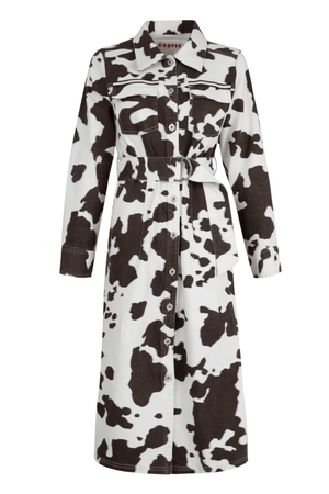 DRESSING AROUND DRESS BROWN COW