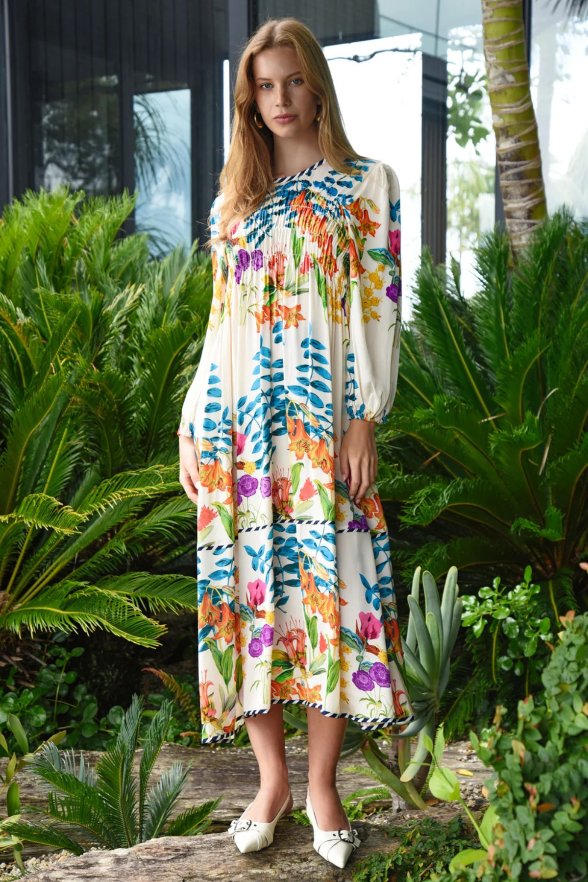 DRESS TO IMPRESS DRESS CREAM FLORAL