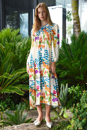 DRESS TO IMPRESS DRESS CREAM FLORAL