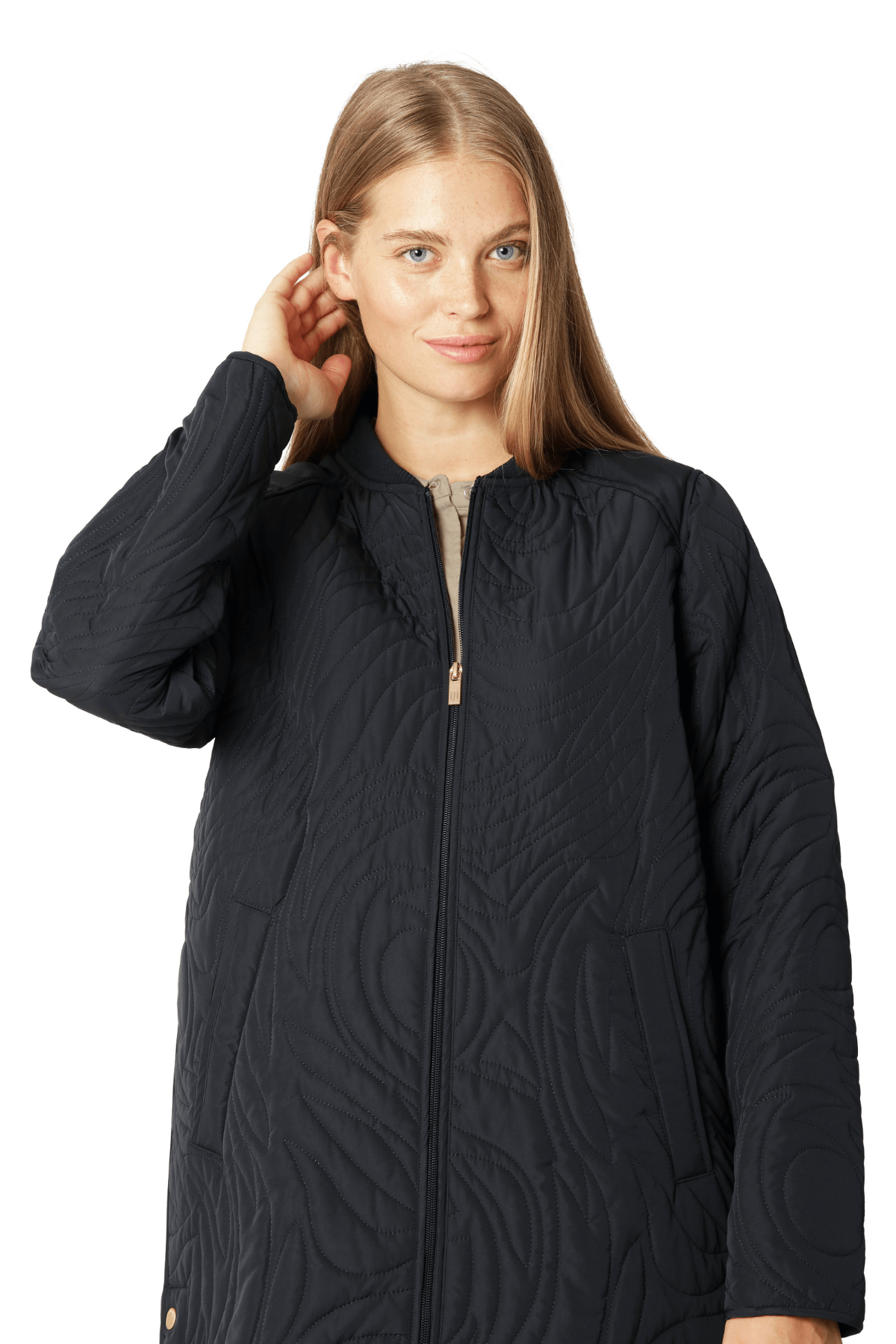 DUNE QUILT COAT DARK INDIGO
