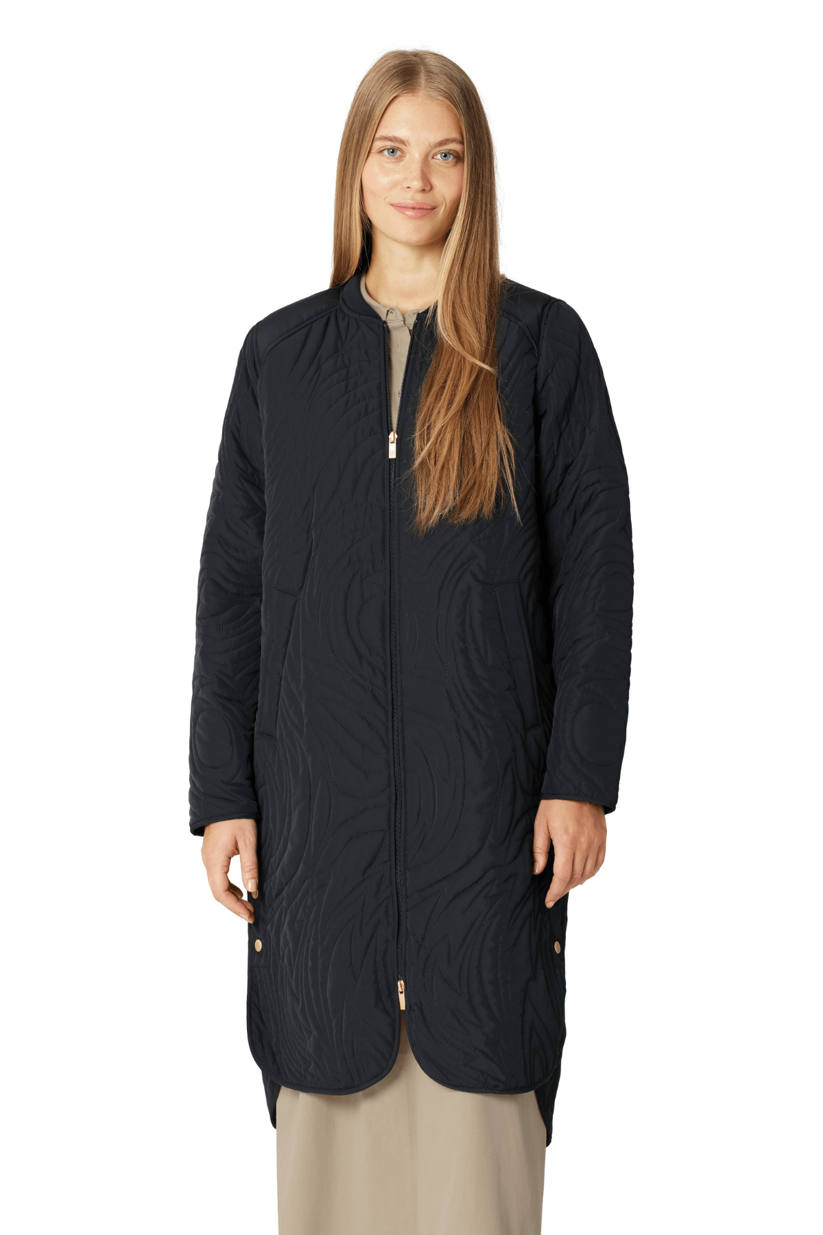 DUNE QUILT COAT DARK INDIGO