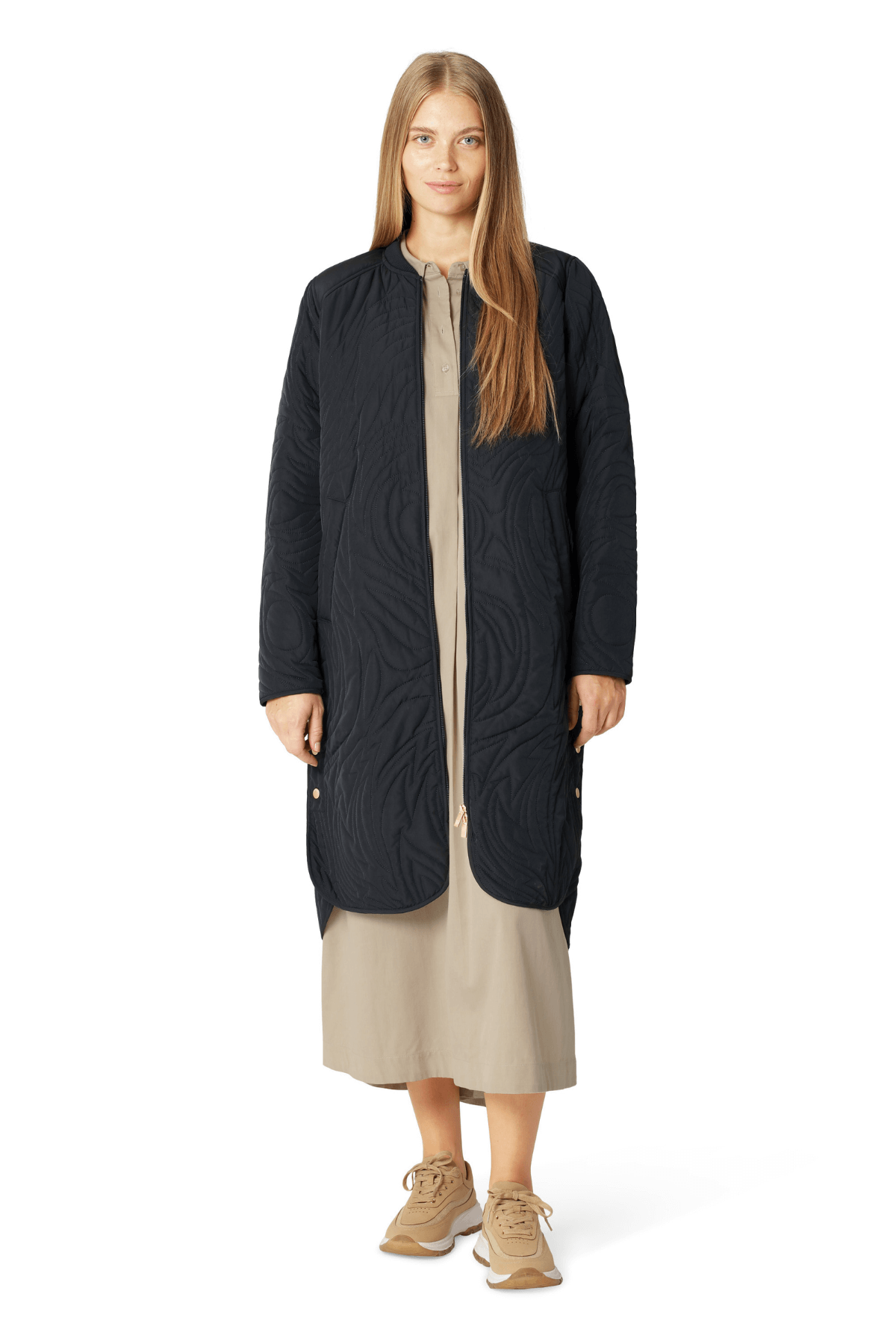 DUNE QUILT COAT DARK INDIGO