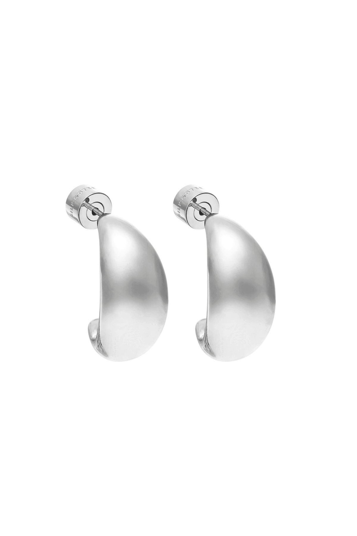 DYNAMIC MEDIUM HOOP EARRINGS SILVER