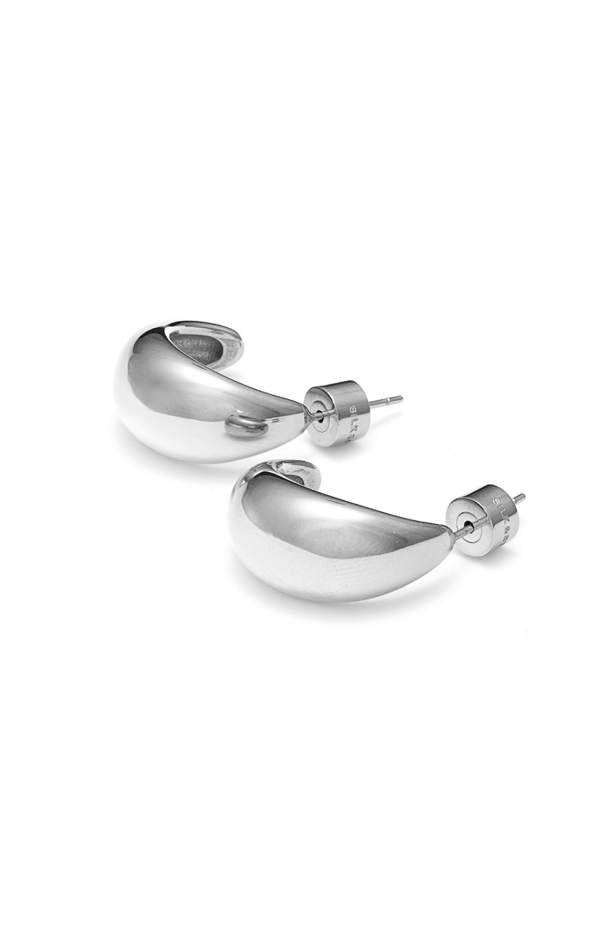 DYNAMIC MEDIUM HOOP EARRINGS SILVER
