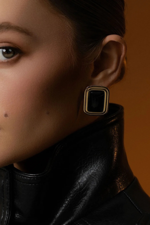 ECLIPSE EARRINGS BLACK ONYX/SILVER