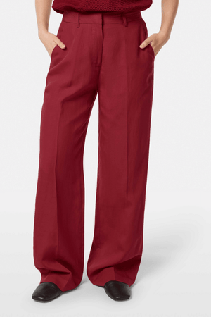 EDIE HIGH RISE PANTS ROADSIDE RED