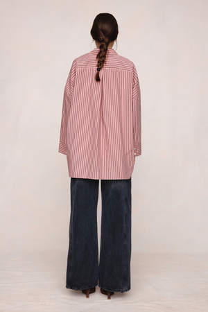 EDIE SHIRT ROSEWOOD STRIPE
