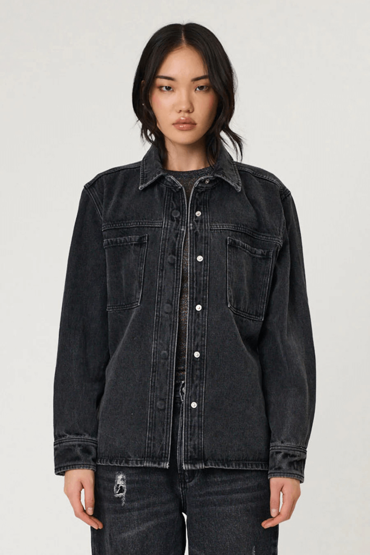 EFFIE SHIRT WASHED BLACK