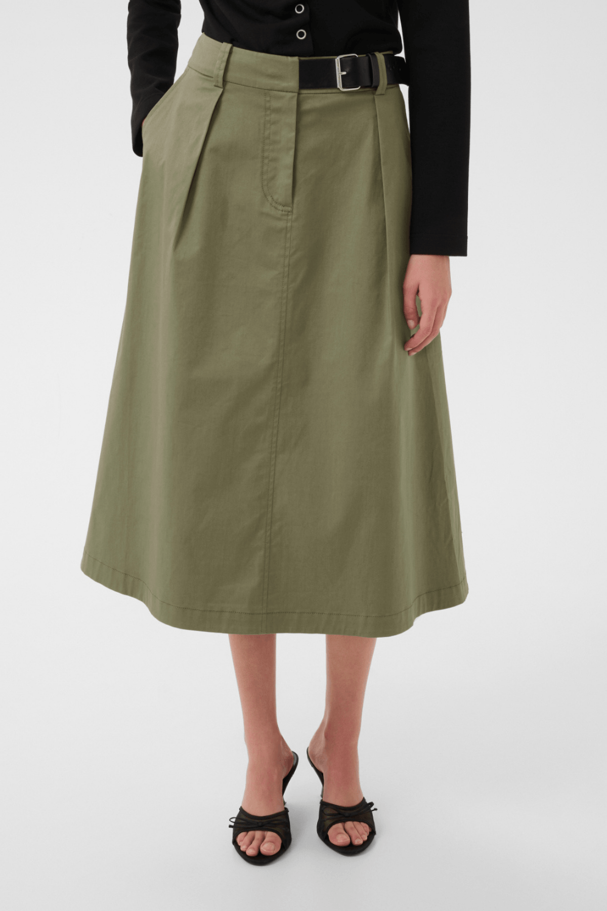 EGINA SKIRT DEEP LICHEN GREEN