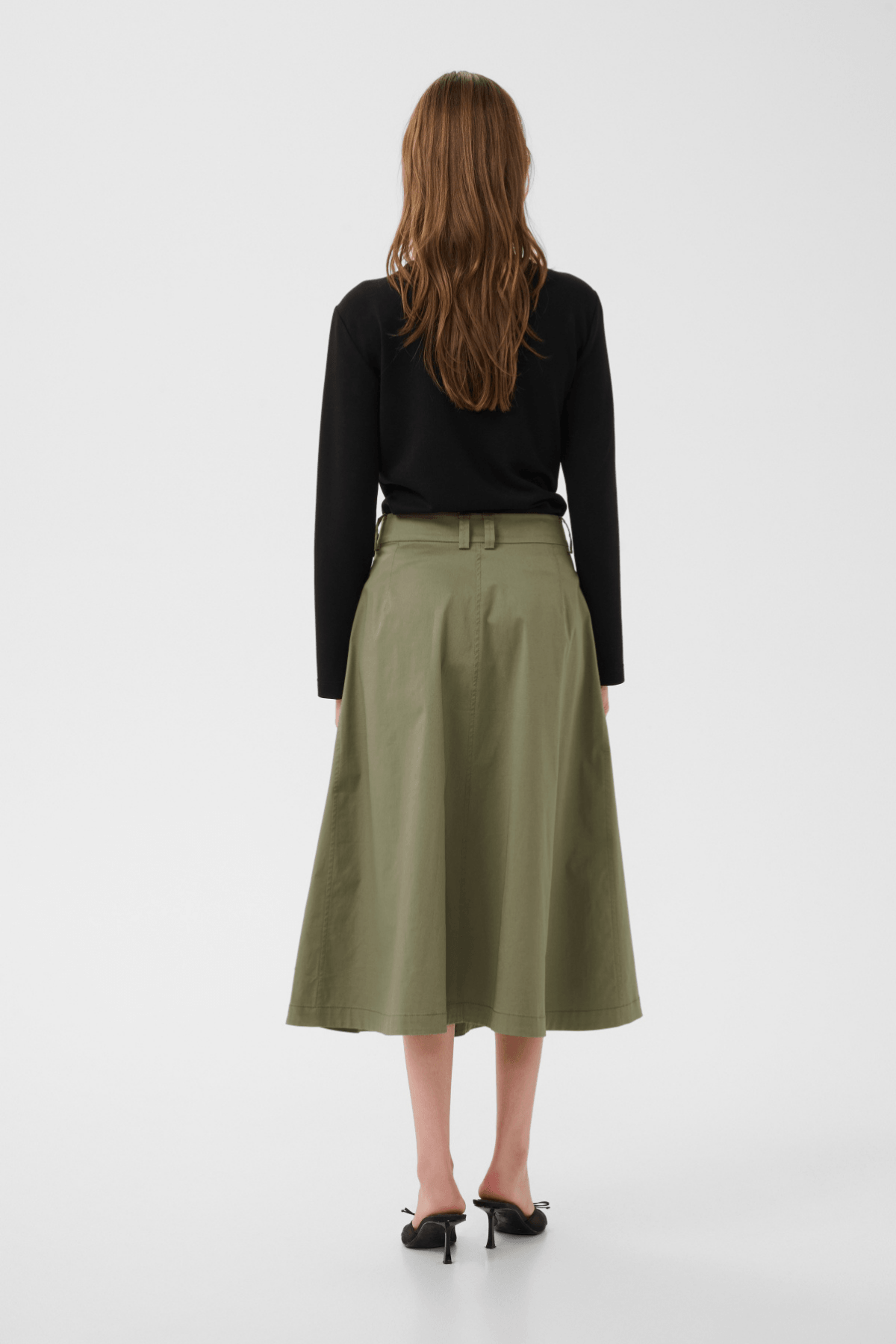 EGINA SKIRT DEEP LICHEN GREEN