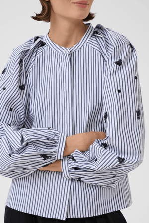 EGONI BLOUSE OMBRE BLUE STRIPE