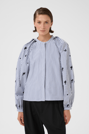 EGONI BLOUSE OMBRE BLUE STRIPE
