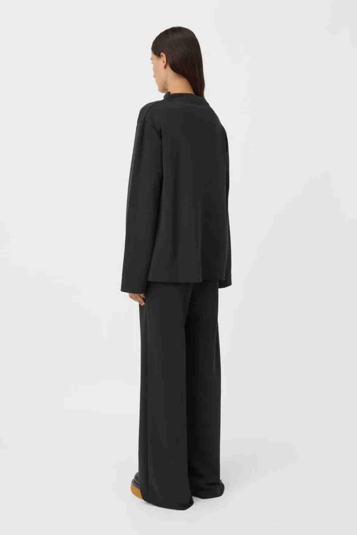 ELANORA LONG SLEEVE LOUNGE TOP BLACK