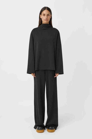 ELANORA LONG SLEEVE LOUNGE TOP BLACK