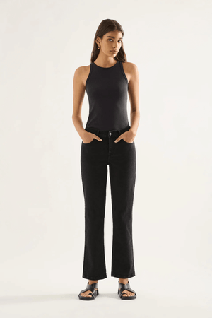 ELISE MID STRAIGHT JEAN BLACK