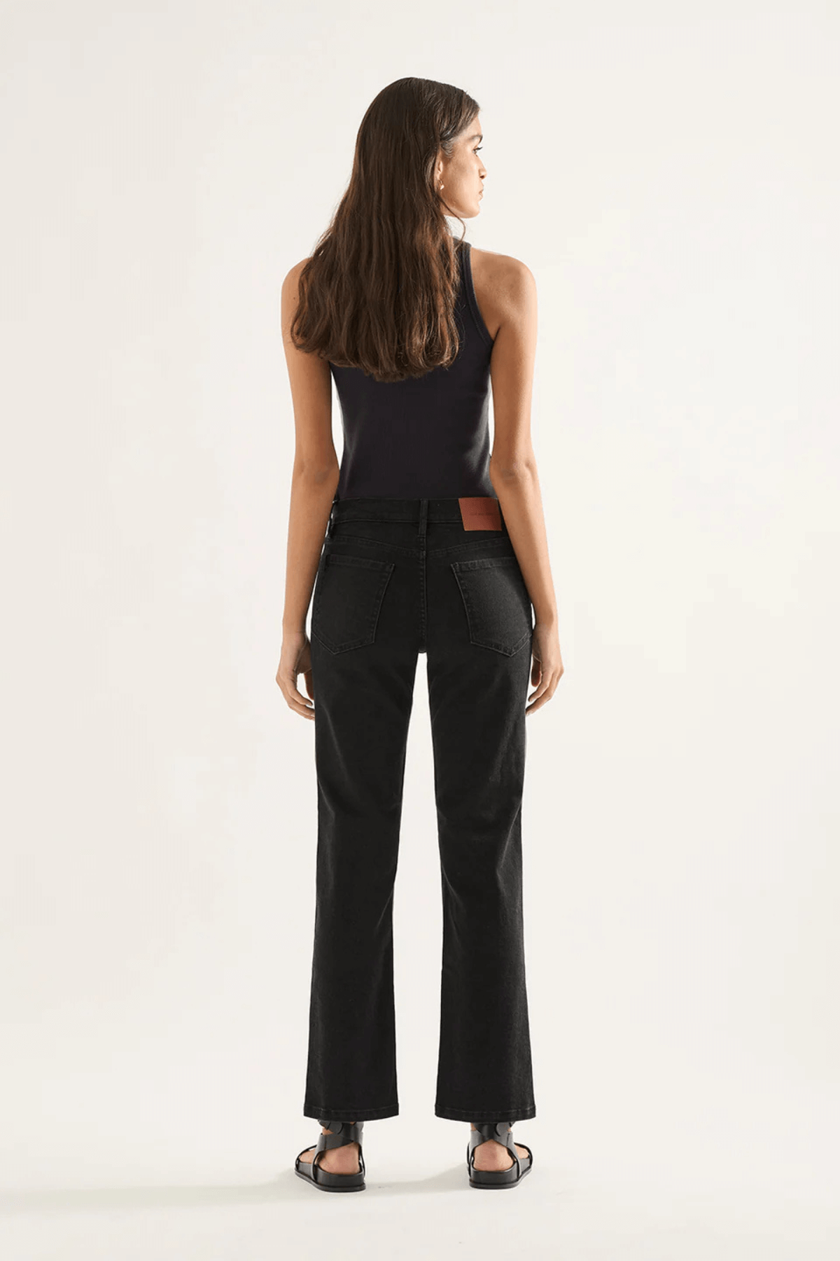 ELISE MID STRAIGHT JEAN BLACK