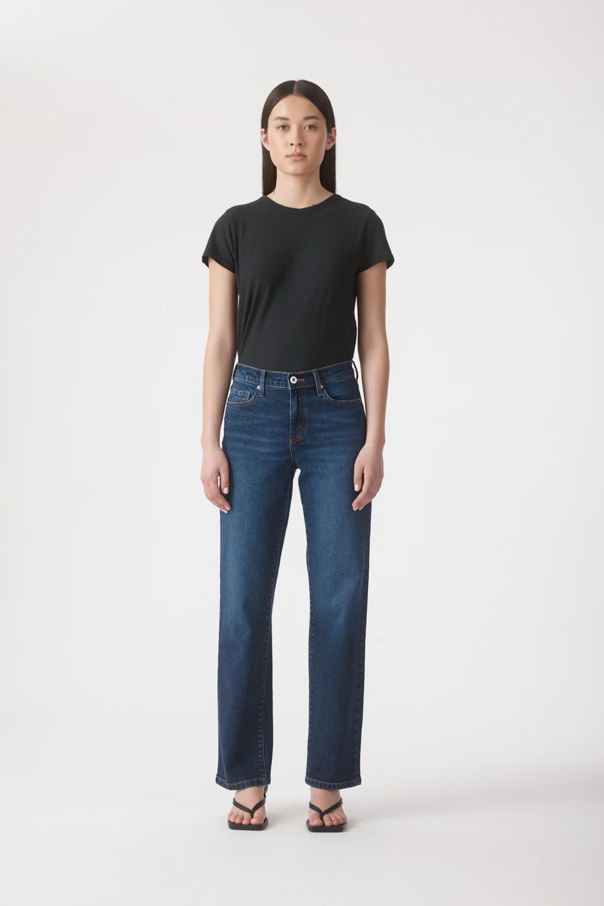 ELISE MID STRAIGHT JEAN 31" TIDE