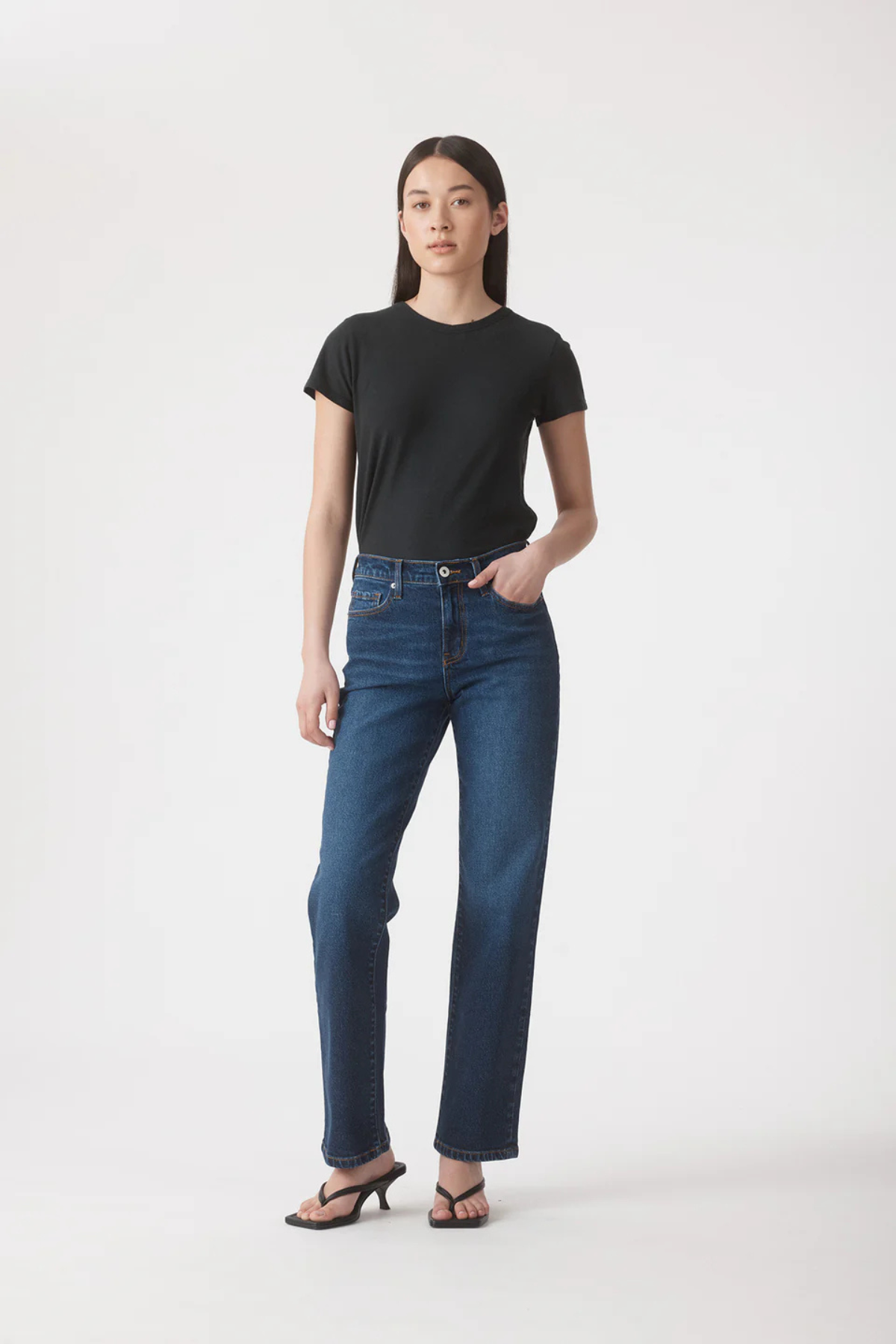 ELISE MID STRAIGHT JEAN 31" TIDE