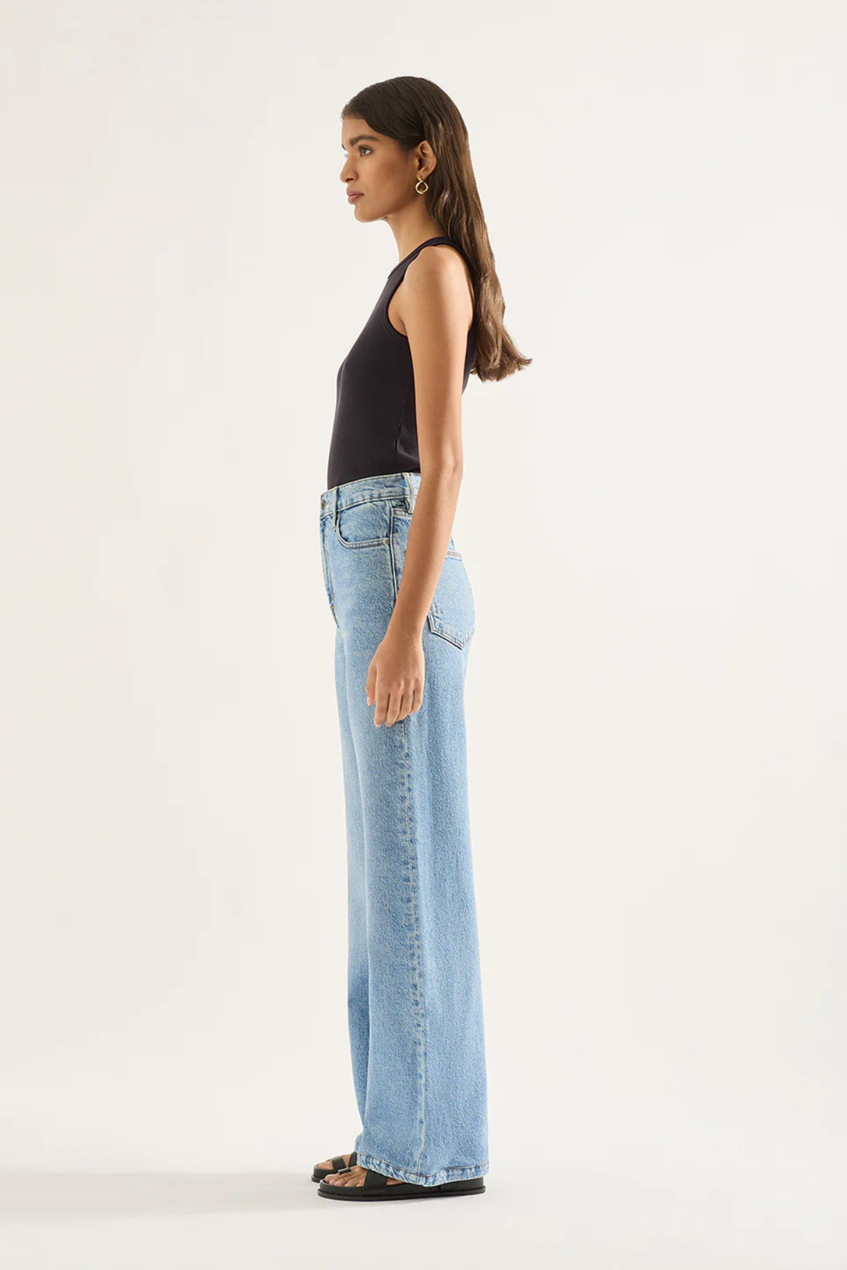 ELLIE HIGH WIDE LEG JEAN ERA BLUE