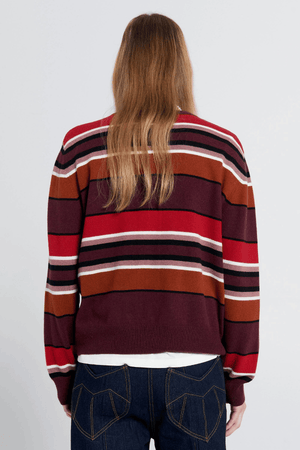 ELODIE CARDIGAN POPPY STRIPE