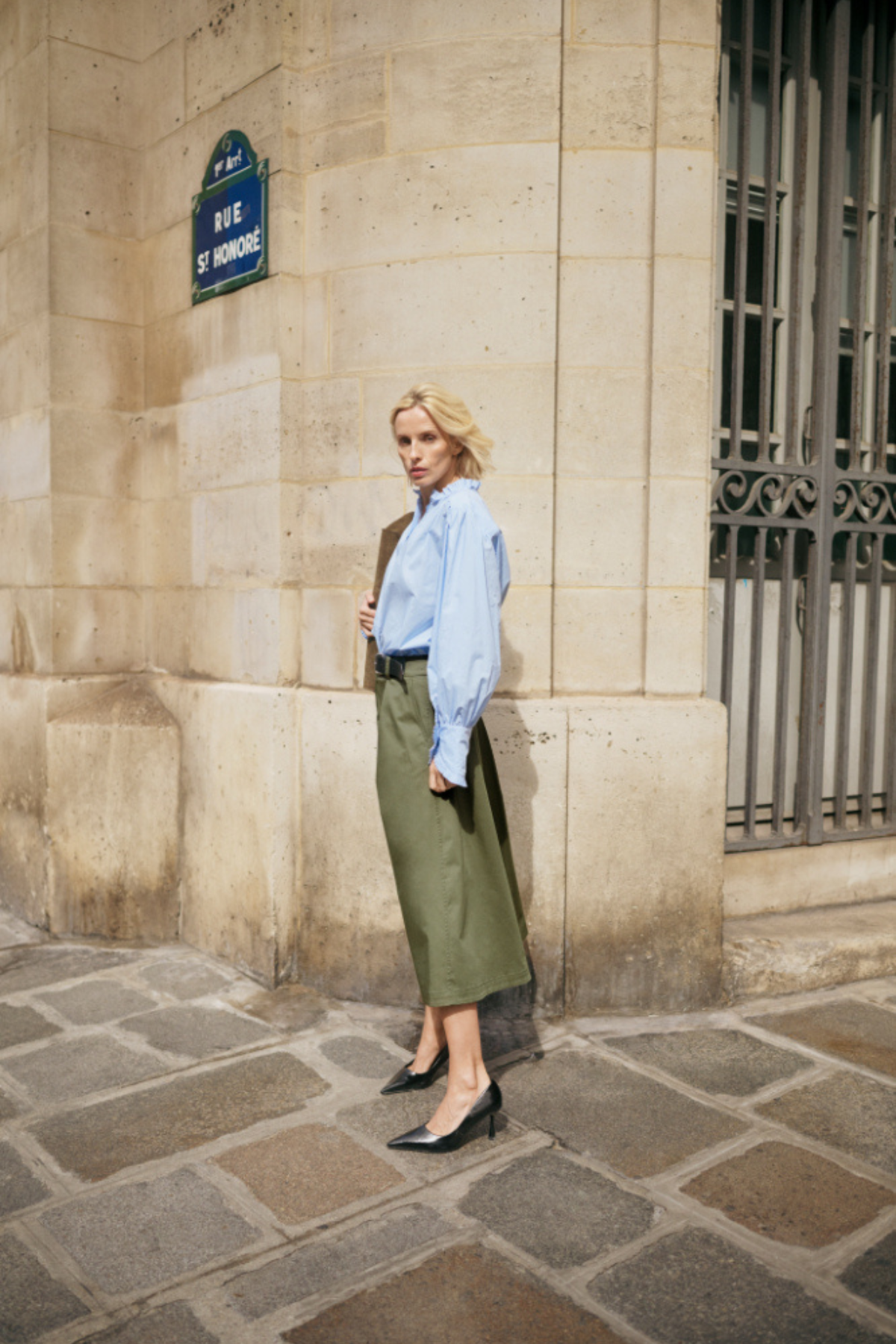 ELSE BLOUSE CHAMBRAY BLUE